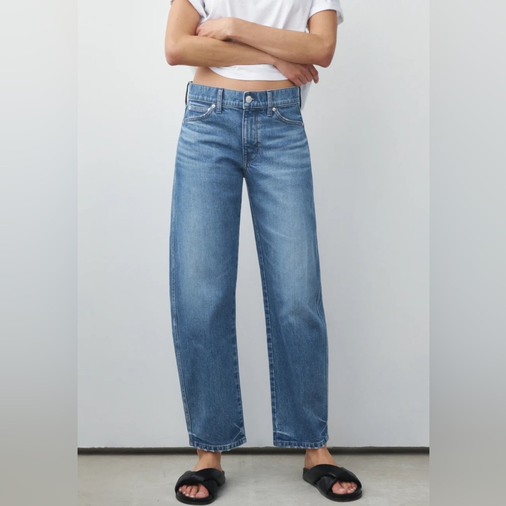 AYR Women's Knockout Barrel Leg Jeans in Light Blue